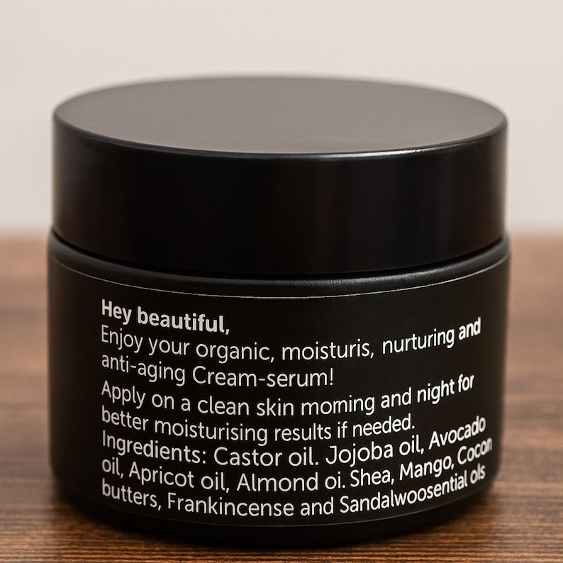Organic Night Cream-Serum for Dry and Hormonal Skin | Anti-Aging (30 ml) image 4