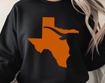 Immagini PNG dei Texas Longhorns, grafica per sublimazione dell'orgoglio texano, immagine PNG dello Stato del Texas, mappa del Texas in formato PNG, download digitale