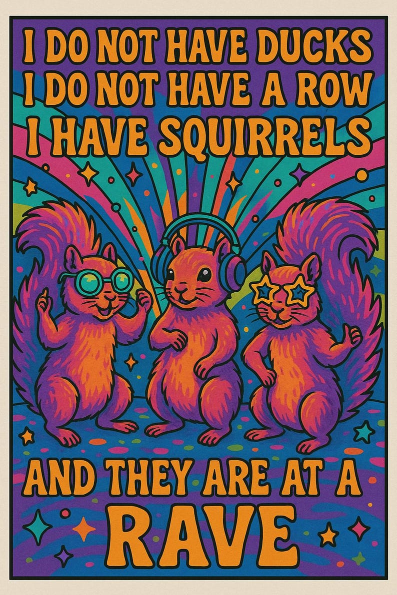 Squirrel At Rave Squirrel Rave - Digital Download - Etsy