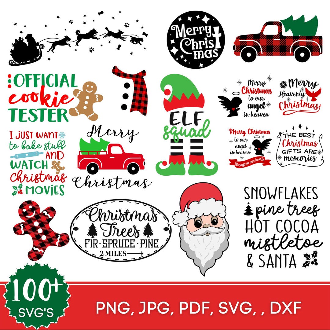 Christmas SVG Mega Bundle: Holiday Cut Files (commercial Use, Digital ...