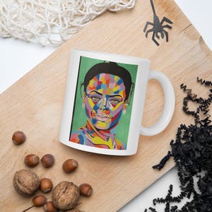 White glossy mug