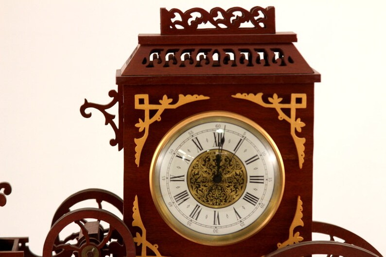 Mantel Clock Wooden Clock Rustic Clock Unique Clock Etsy