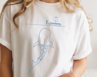Whale Design Softstyle T-Shirt: Ocean-Inspired Christian Tee