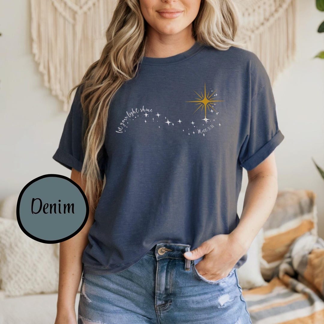 Let Your Light Shine T-shirt: Christian Bible Verse Apparel - Etsy