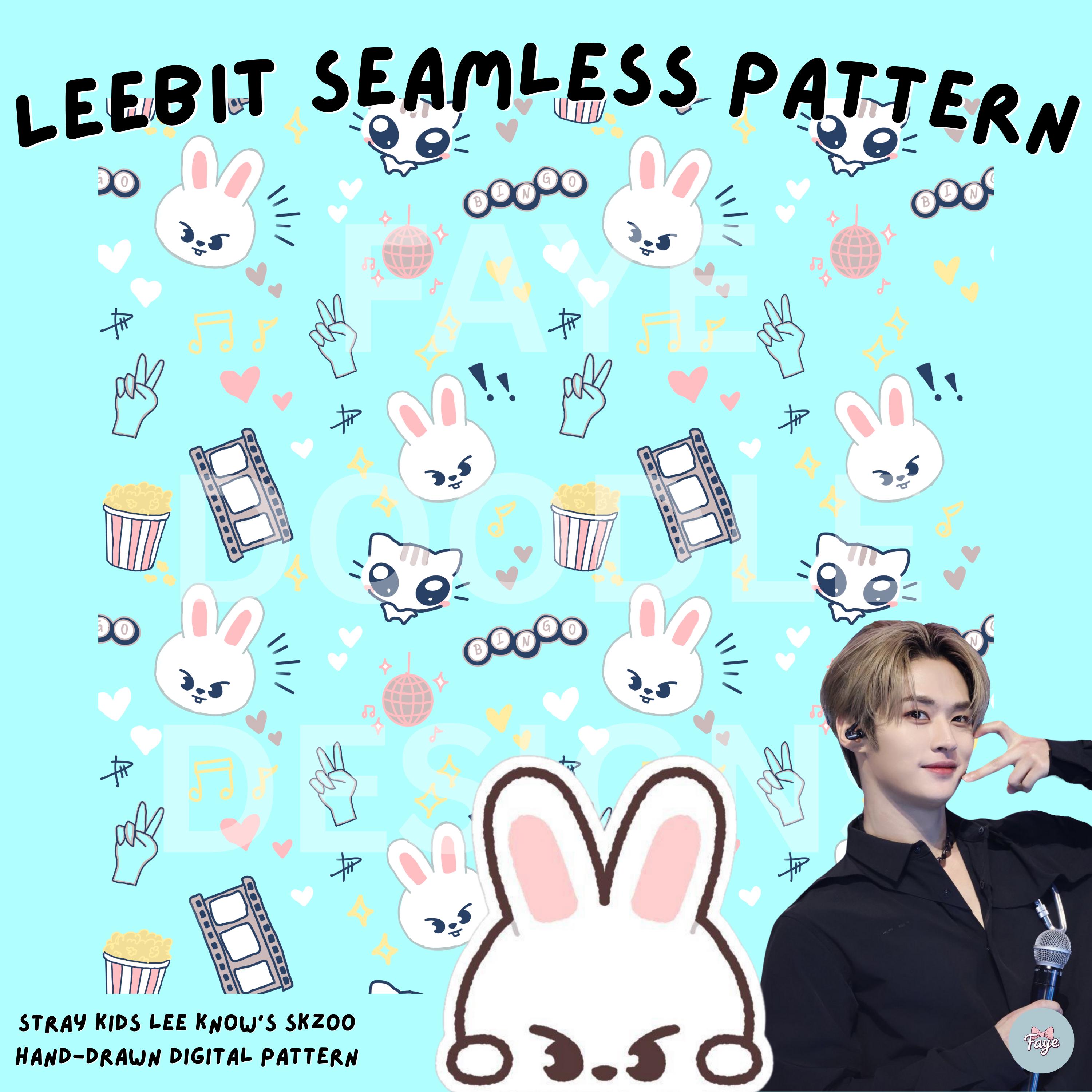 Leebit Seamless Pattern | Stray Kids Cute SKZOO Lee Know Digital