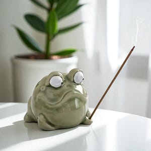 Keramik Frosch Weihrauch Brenner handgemachte Halter für Tee Tisch Dekoration