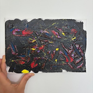 Les couleurs de la dépression _ peinture acrylique unique en son genre