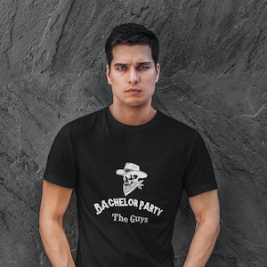 Groom&#39;s Last Rodeo Bachelor Party T-Shirt: Custom City, Matching Group Tees