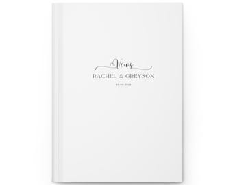 Personalized Wedding Vows Journal: Hardcover Keepsake Memory Book