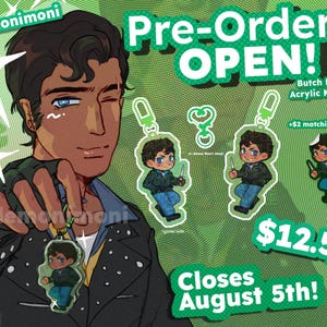 PRE-ORDER Fallout 3 Butch DeLoria Acrylic Keychains | Double Sided Glitter Epoxy