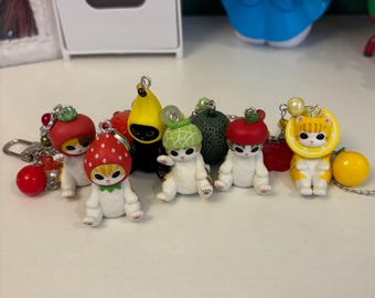 ¡Llaveros de colección de frutas mofusand!