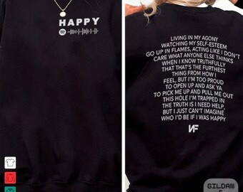 NF Shirt, Nf Happy Shirt, NF Rapper Music Shirt, NF Hope Tour 2024 Shirt, 2024 Concert Shirt, Gift for Fan