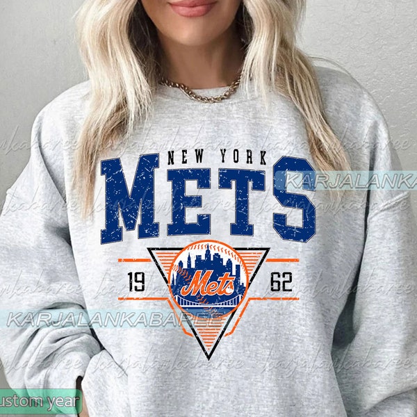 New York Baseball Sweatshirt | Vintage Style New York Baseball Crewneck Sweatshirt | New York EST 1962 Sweatshirt | Game Day