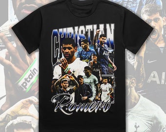 Bootleg Vintage 90s Style Christian Romero T-Shirt Tottenham Hotspur Spurs