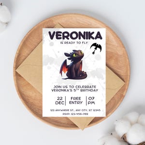 How to train your dragon | Birthday Template | Dragon Party | Invitation Template | Digital Download | Hiccup | Toothless | Party Invitation