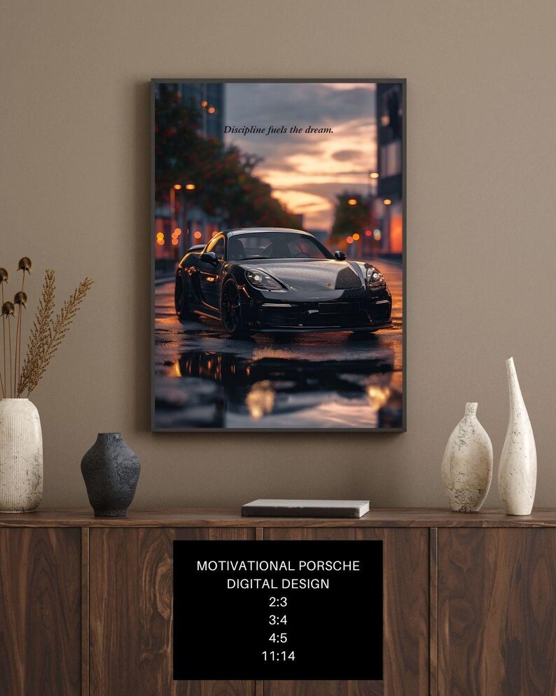 Porsche Motivational Wall Art – Digital Download – Luxury Car Poster ...
