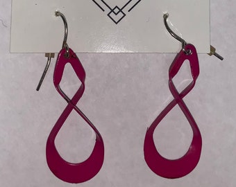 90s Hot Pink Infinity Dangle Earrings