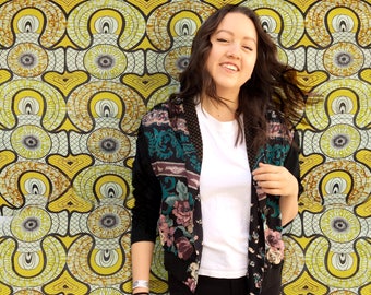Vintage 1980's Multicolor Floral Jacket with Shoulder Pads