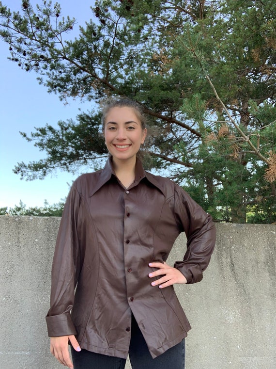 Brown Button Down - image 2