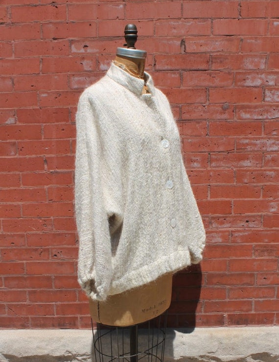 Vintage Cream Collard Cardigan - image 4