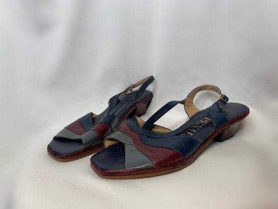 Penaljo Navy Leather Sandals - image 1