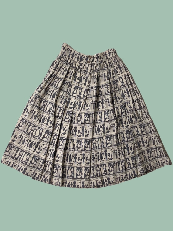 Hieroglyphics Grey Skirt - image 1