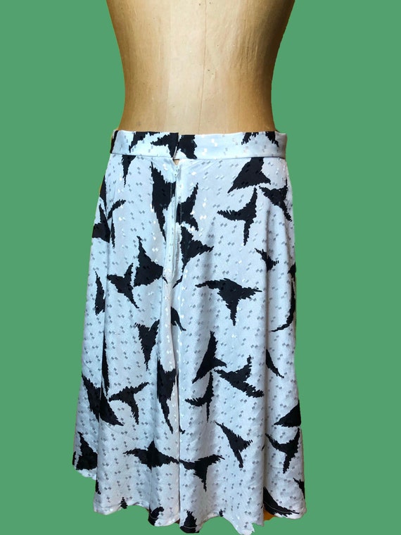 Abstract Black and White Skirt