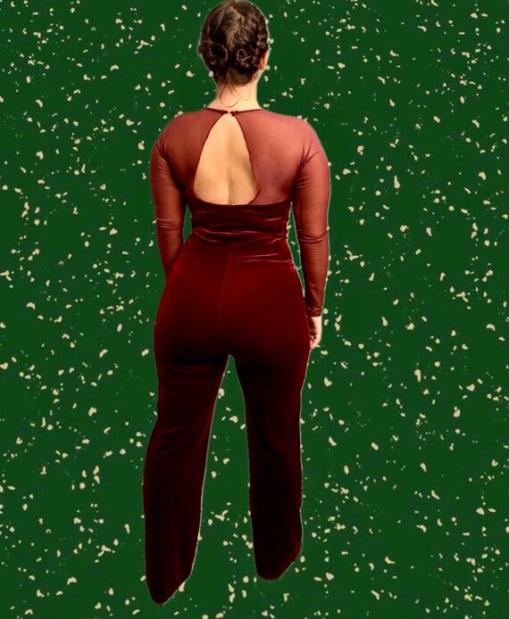 Burgundy Velvet Jumper Gem