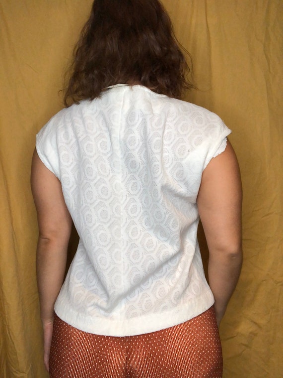 Vintage White Knit Top - image 2