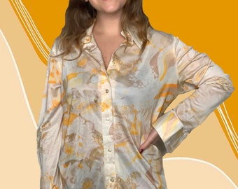 Brown and Orange Blouse