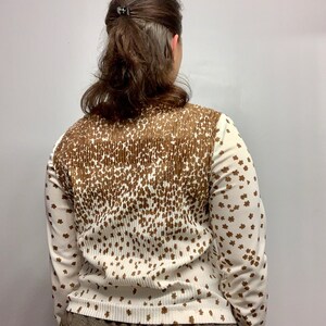 White and Brown floral Blouse image 3