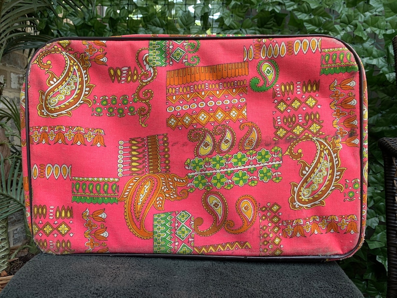 Pink Paisley Suitcase image 2