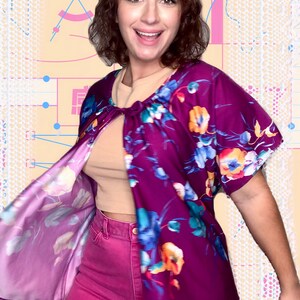Floral on Purple Cape