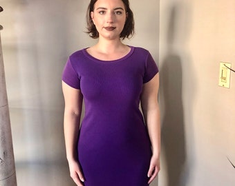 Casual Purple Mini Dress