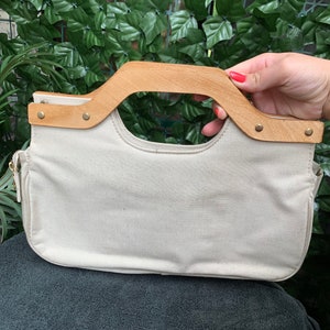 Retro White Canvas Purse image 2