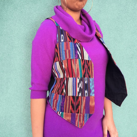 Vintage 1990's Aztec Print Multicolored Vest - image 1