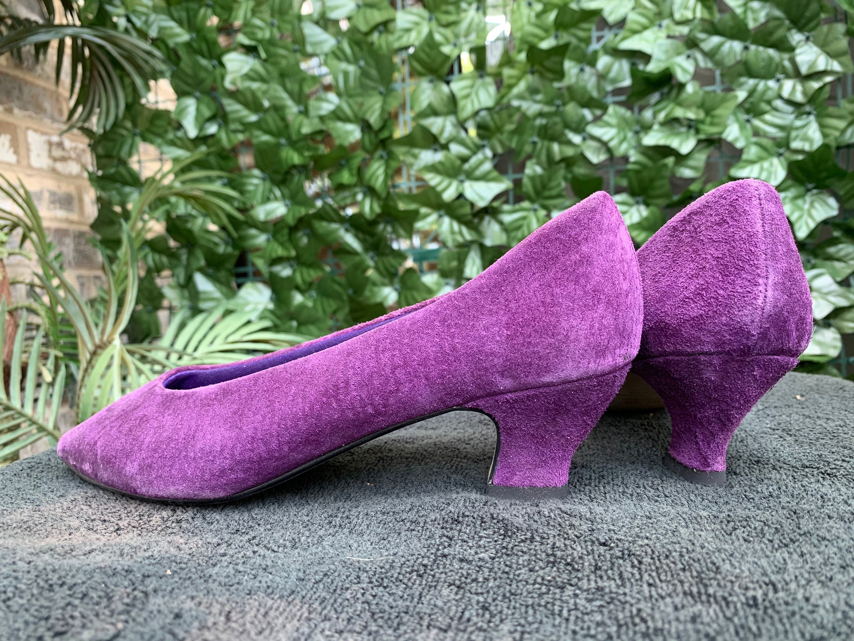 Purple Suede Pumps - Etsy UK