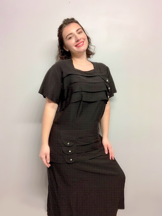 Vintage Maxi Black Dress - image 1