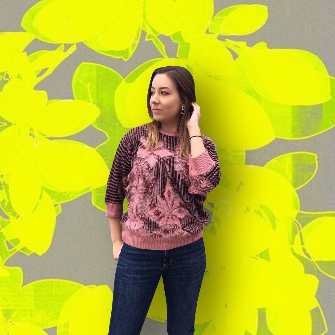 Jahrgang 1990 rosa & schwarz Starburst Pullover - Etsy.de
