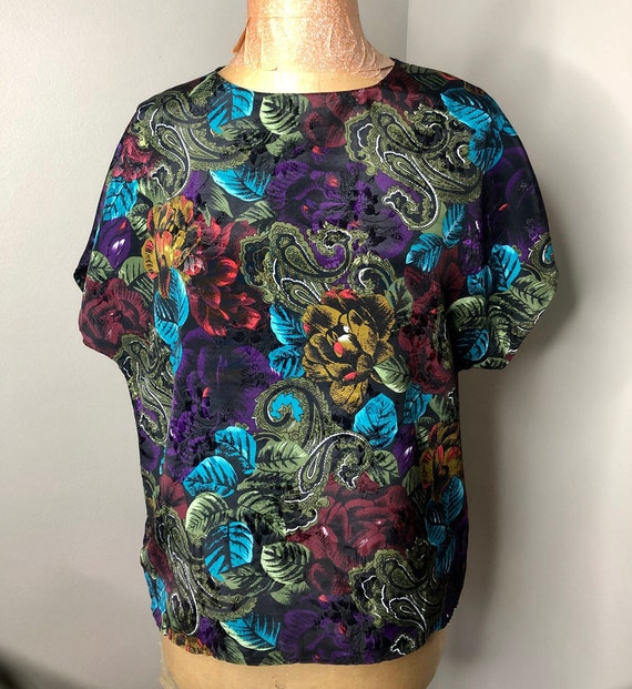 MultiColor Floral Blouse - image 1