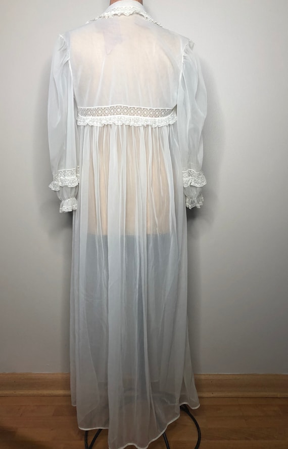 Vintage White Sheer Nightgown - image 6