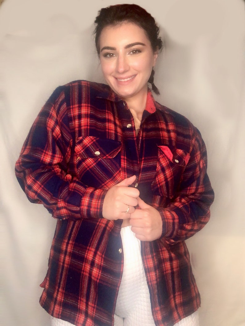 Red And Blue Flannel Jacket