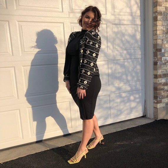 Black Beaded Jacket - image 2