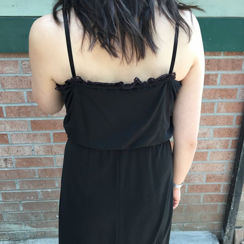 Vintage 1990/'s Lace Maxi Dress With Spaghetti Straps