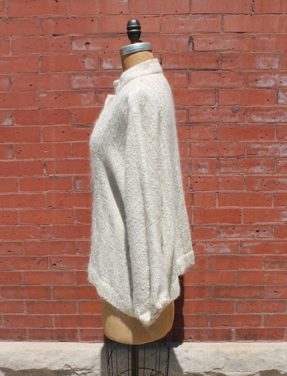 Vintage Cream Collard Cardigan - image 2