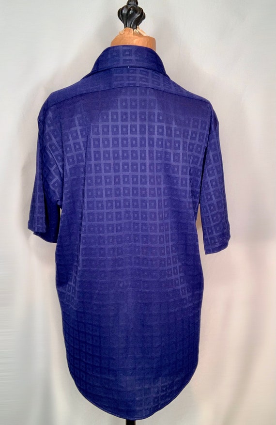 Blue Button Down with Square Pattern - image 2