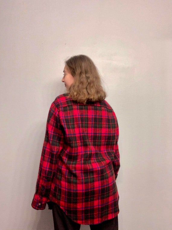 Red and Blue Plaid Flannel - image 2