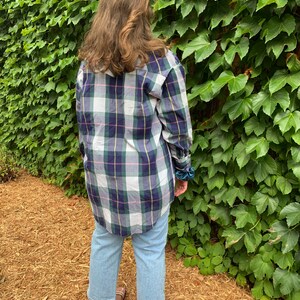 Retro Navy Plaid Shirt image 4