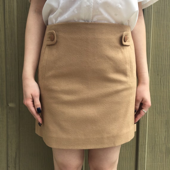 【BONNAE】Women Wool Skirt Ivory Wool skirt (Ivory) - bonnae