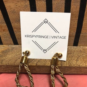 Vintage Gold Rope Earrings image 2